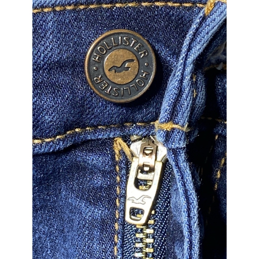 Hollister Jeans Womens 7L W28 L34 Low Rise Bootcut Dark Wash Stretch Denim - Picture 6 of 12